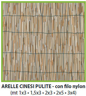 arelle cinesi pulite con filo di nylon