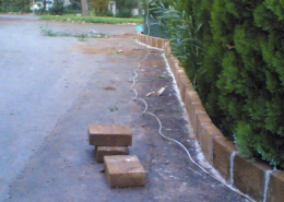 muretto in tufo di roma