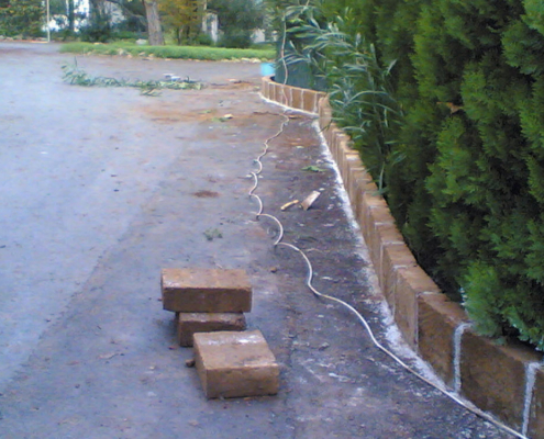 muretto in tufo di roma